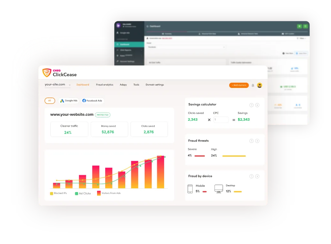 ClickCease is the leader in the Click fraud industry  for Identifying & blocking Invalid traffic